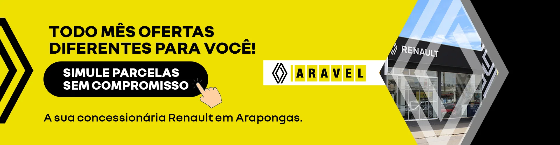 Toda linha 0km, peças e acessórios Renault em Arapongas.